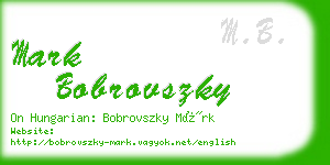 mark bobrovszky business card